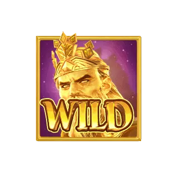 สัญลักษณ์ Wild รูปปั่นทองคำ Midas Fortune